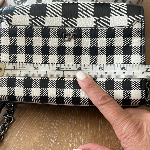 Diane Von Furstenberg Black And Checkered White Mini Crossbody NEW - Picture 5 of 7